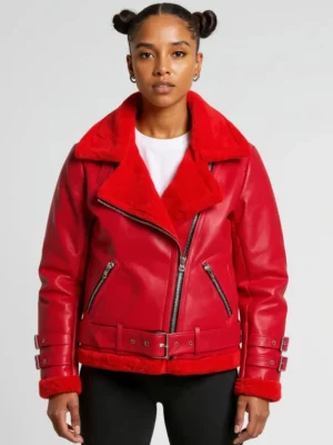 veste en cuir tendance femme